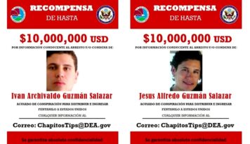 Actualiza la DEA su lista de más buscados; “Los Chapitos” la encabezan