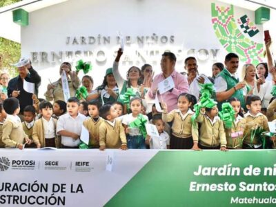 Ricardo Gallardo inaugura Jardín de niños «Ernesto Santoscoy «