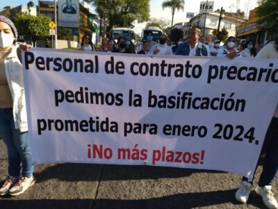 Marcha personal de salud en Veracruz; piden basificación