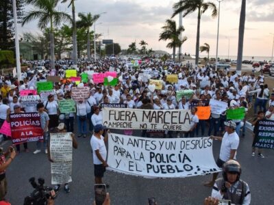 Más de 500 policías de Campeche cumplen seis días de paro