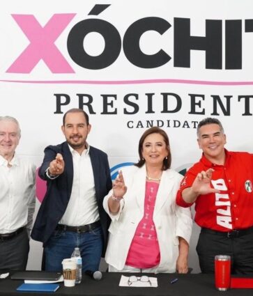 Evalúa Gálvez con dirigentes del PAN, PRI y PRD inicio de segunda mitad de campaña